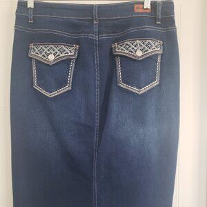 Be Girl Midi Denim Skirt SZ L